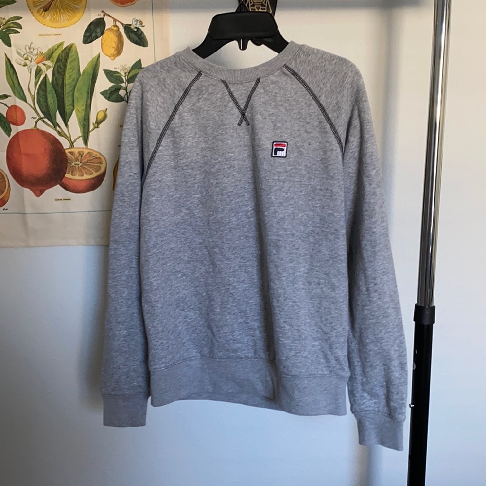 outside stitching fila sweater